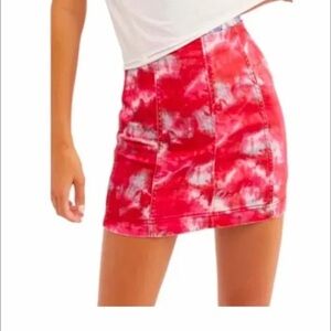 Free People‎ Modern Femme Tie-Dye Denim Skirt - 4
